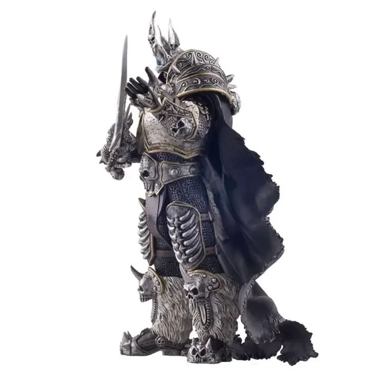 16cm World of Warcraft Game Figure Lich King Arthas Death Knight Standing Frostmourne Desktop Ornaments Collect Festival Gifts