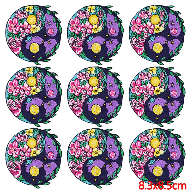 10Pcs/Lot Wilderness Forest Patch Iron On Patches For Clothing Flower Embroidery Patches For Clothes Sewing Fusible Patch Badges