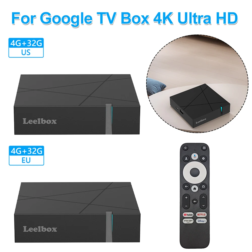 

4K Google TV Box with HDR Dolby Vision Support Android TV 12 WiFi 6 HDMI 2.1 USB Type C Portable Streaming Media Player