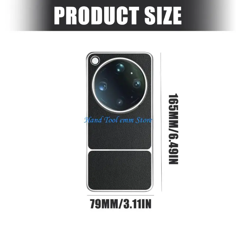 Picture 5: H37F Leather Texture Shockproof Cover Shell Scratchproof Skin Case Easy To Clean And Install Protector Case for Find X9