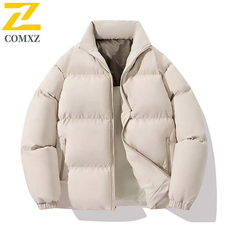 

COMXZ 2025 Men Winter Stand Collar Puffer Jacket American Style GrapheneThickened Waterproof Windproof Casual Outdoor Sport Coat