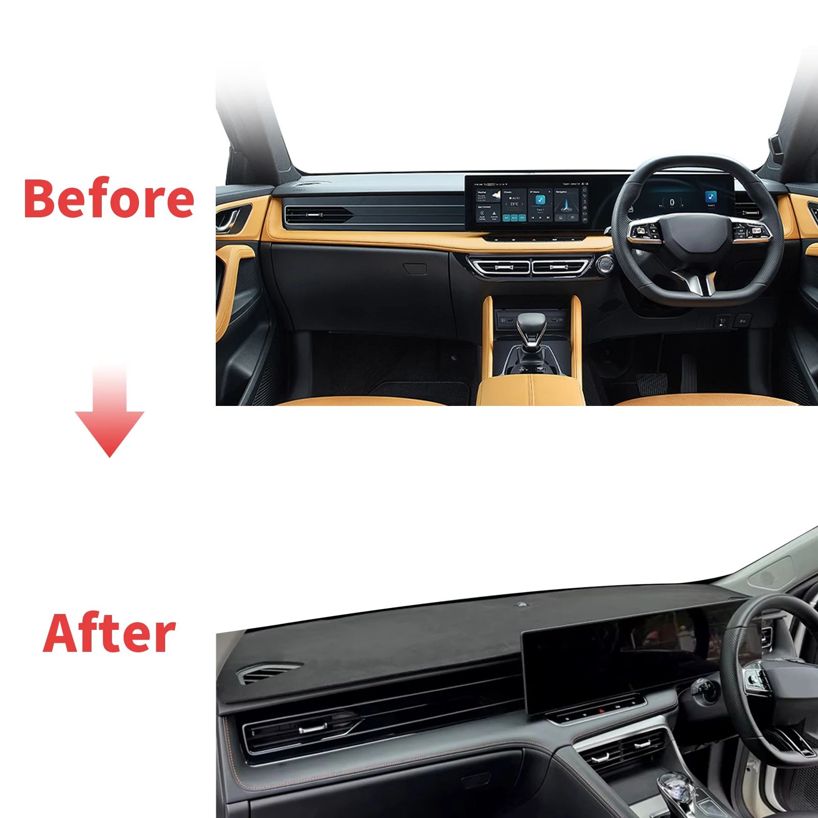 fit for MG HS EHS 2024 2025 2026 PHEV Special Customized Dashboard Cover Anti‑Glare Sunshade Pad Dash Mat Interior Accessories