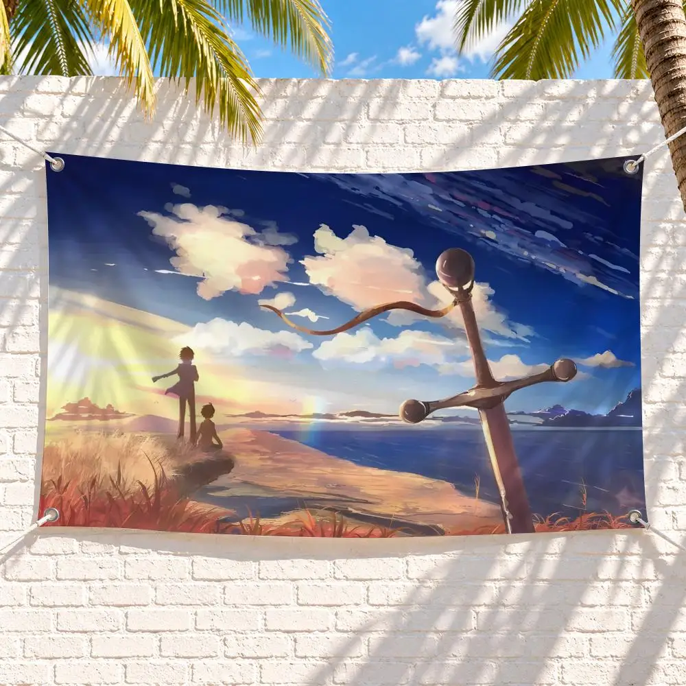 Centimeters Per Second Flags Tapestry Banner For Bedroom Outdoor Living Room Restaurant Bar Wall Decor Party