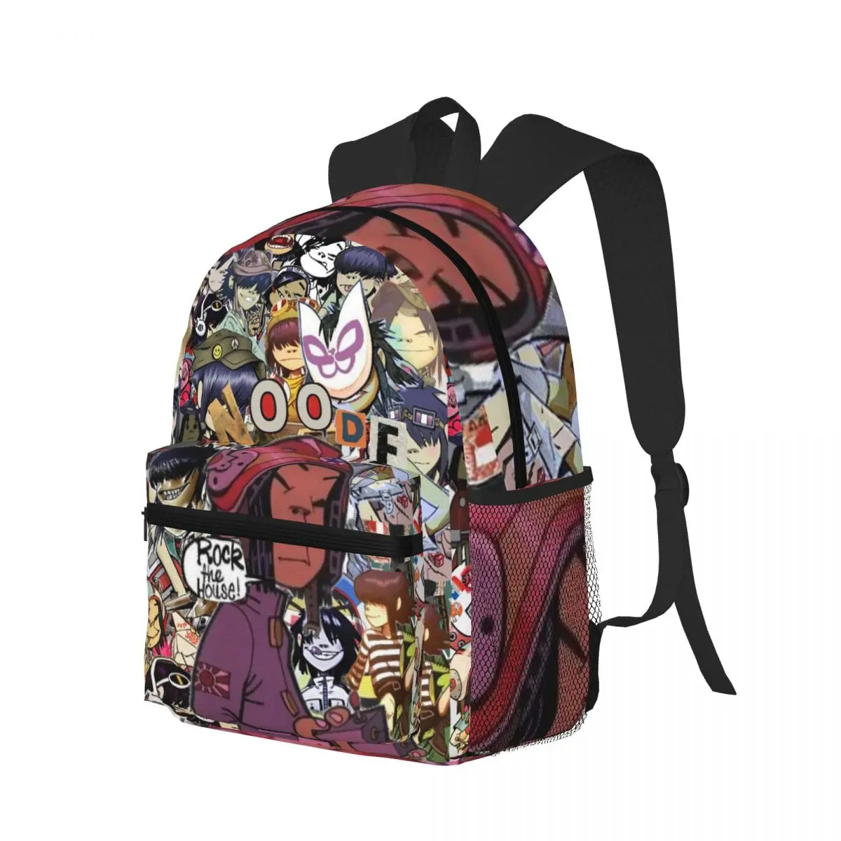 حقيبة ظهر مدرسية للطلاب من فرقة Music Band Gorillaz، حقيبة ظهر للسفر والمشي لمسافات طويلة للرجال والنساء، حقائب كتف