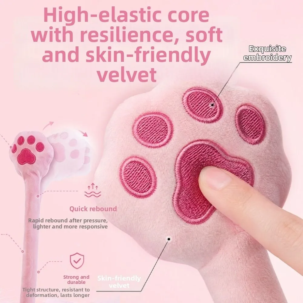 Fabric Slap Stick Massager Cat Paw Shape High Elastic Core Latex Massage Stick Portable Soft Touch Cat Paw Massage Stick