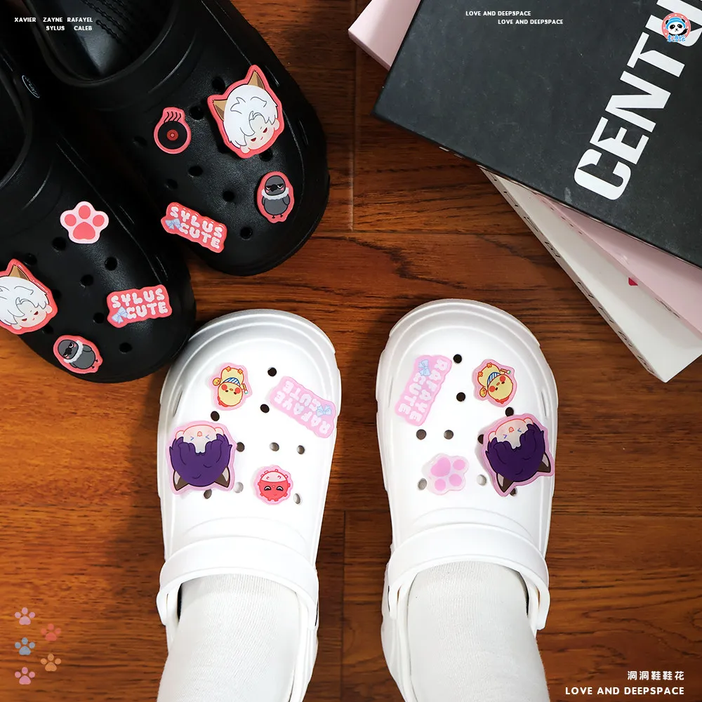 Love and Deepspace Rafayel Sylus Caleb Clogs Shoe Charms Acrylic Ornaments DIY Accessories Anime Cosplay Halloween gift view 4