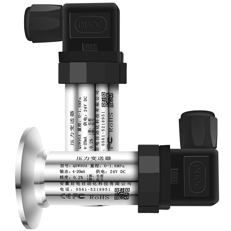 

Diaphragm Pressure Sensor 4-20mA Sanitary Pressure Transmitter with Digital Display for Pharmaceutica