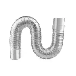 Fireproof gas water heater chimney stainless steel 60-150mm aluminum strong universal exhaust intake pipe extension tube