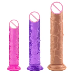 Realistic Big Dildo with Suction Cup Jelly Huge Penis Fake Dick Adult 18 Sexy Sex Toys for Woman Men Anal Butt Plug Erotic Shop