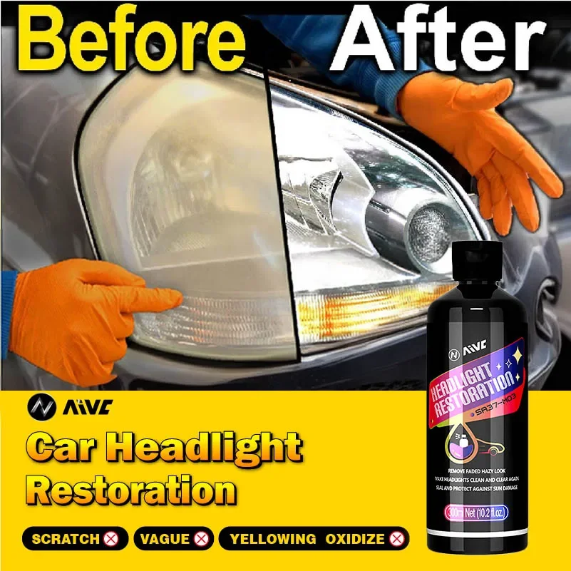 

Headlight Lens Restorer Headlight Restoration Kit Polishing Repair Clean Coating For Car Light Remove Oxidation Scratch