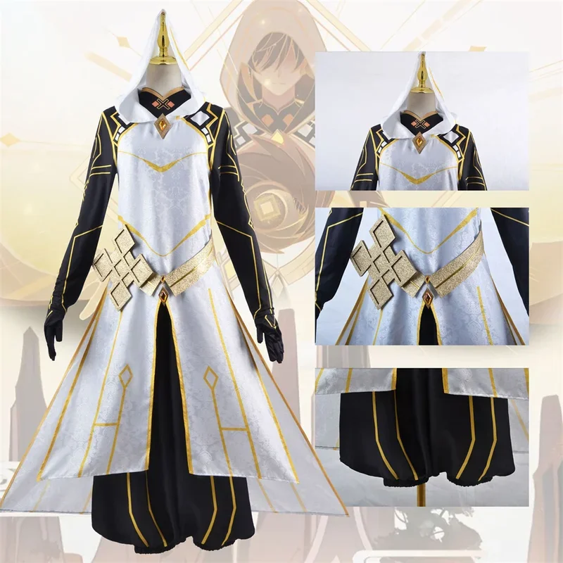 Textured fabric ZhongLi Morax Cosplay Costume Game Zhong Li Archon Outfits for Halloween For Woman Men