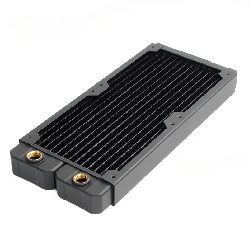 Computer water-cooled copper cooling row 14 flat tube TSRP-TW240 copper fins 12CM fan position