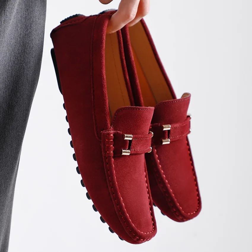 Men's Loafers Casual Shoes Fashion Men Sneakers Leather Men Loafers Moccasins Slip on Men Flats Male Driving Shoes 38-47