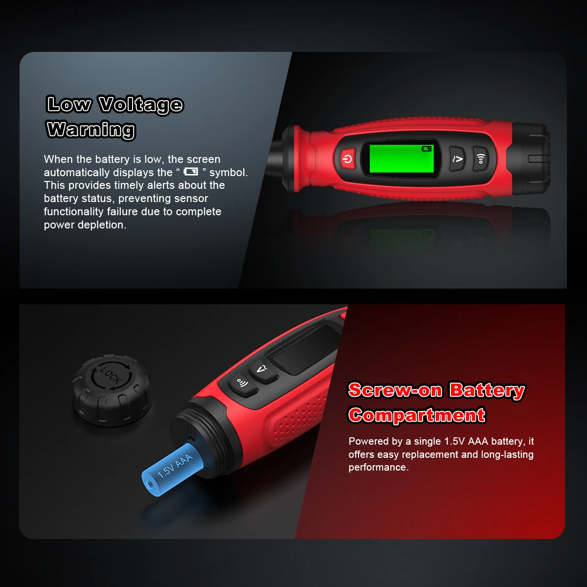 HT95B Digitaler AC-Spannungsprüfer Schraubendreher 3V-500V Berührungsloser Spannungsdetektor Leiter-/Neutralleiter-Test LCD-Anzeige Elektrischer Prüfstift – Detail 16