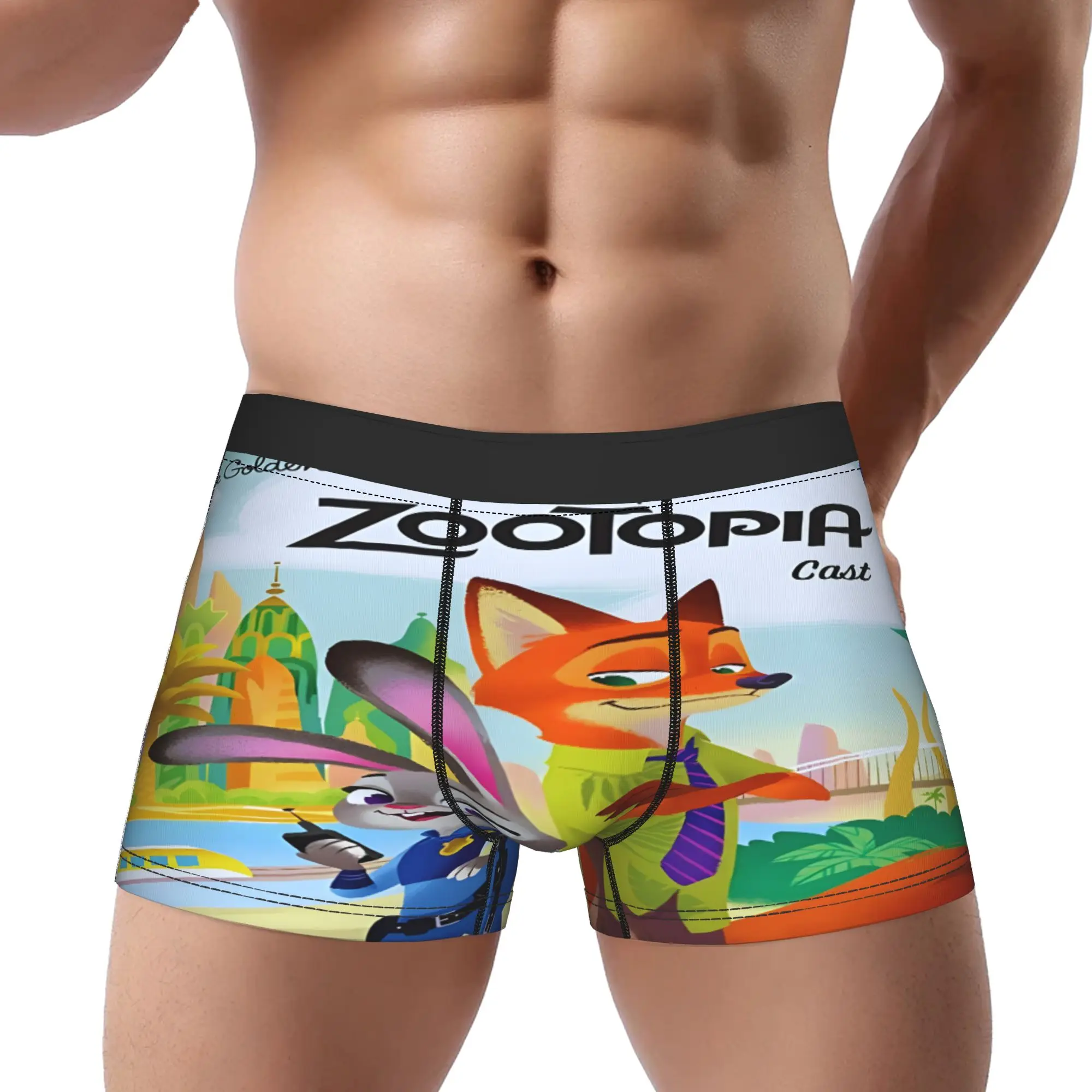 

1piece Zootopia Zootopia Cast in Little Golden Book Underpants Breathbale Panties Male Underwear Comfortable Shorts