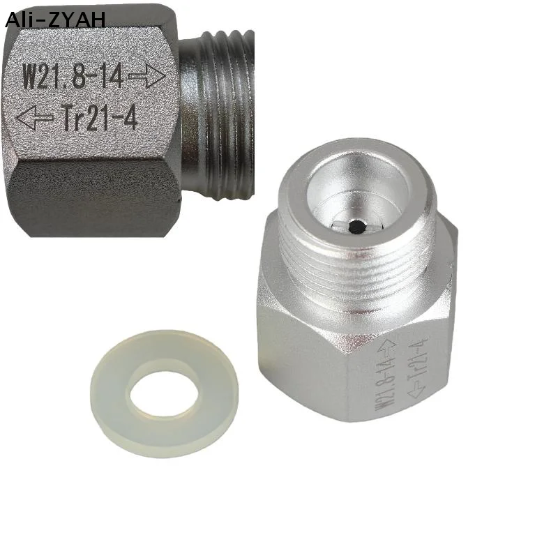 

1 Set TR21-4 To W21.8 Convert Adapter Soda Stream Cylinder Converter For Aquarium Fish Homebrew Beer Corny Keg Co2 Accessories