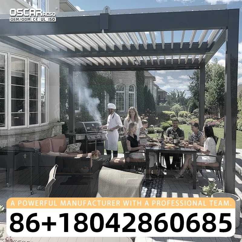 Outdoor Aluminium Accordion Folding Glass Patio Bifold Doors Exterior Outswing Energy Efficient for Home Garden Balcony pergola