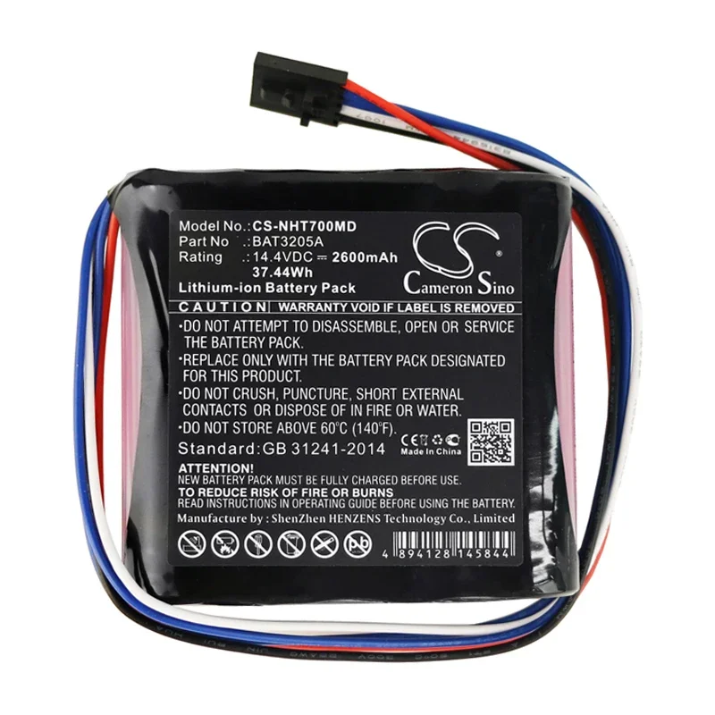 Medical Battery For Newport:BAT3205A,HT70 Ventilator,HT70 Plus,HT70,--2600mAh / 37.44Wh--14.40V--Li-ion - Image 2