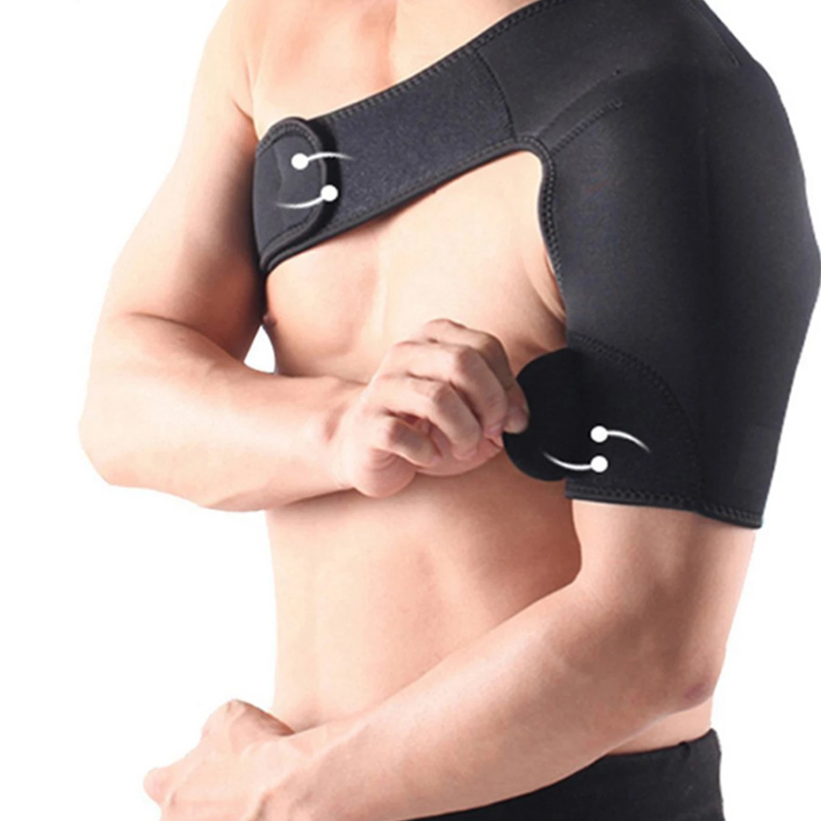 Neoprene Single Shoulder Brace Support Breathable Back Brace Guard Strap Wrap Belt Gym Sports Care Bandage For Men Women