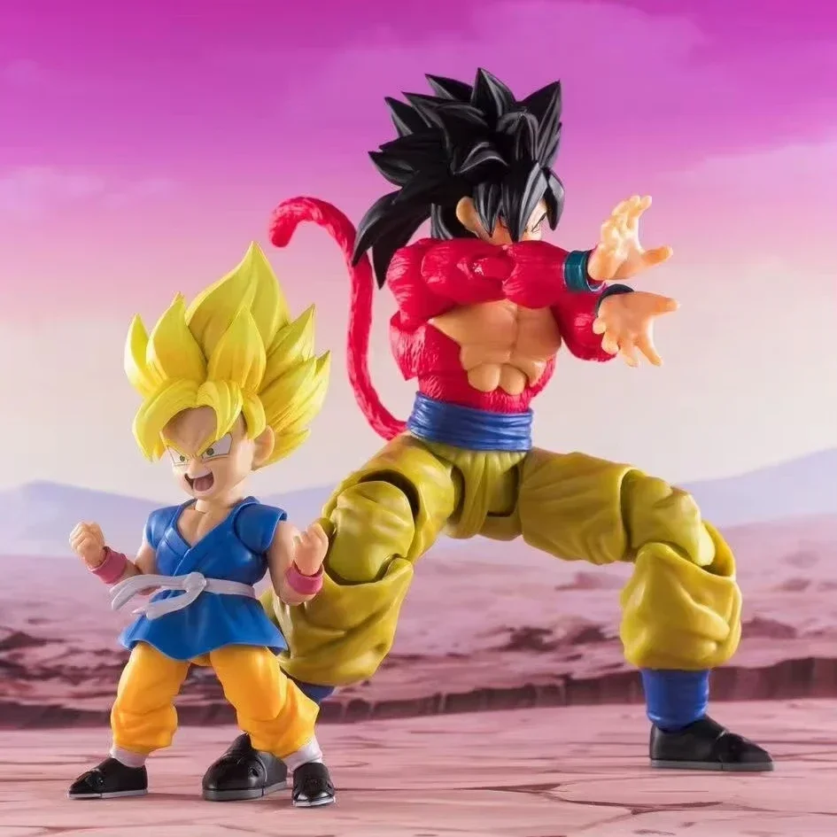 En Stock Dragon Ball GT figura SHF 6 pulgadas SSJ4 figuras Untamed Power Son Goku figuras de Anime juguetes de modelos coleccionables personalizados para niños