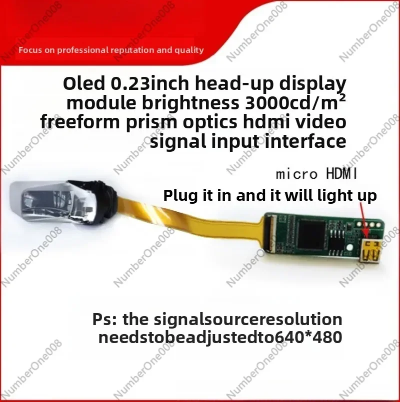 Helmet HUD Head-up Display, Cycling Goggles Headset Navigation Display, for ECX336C High Brightness Module