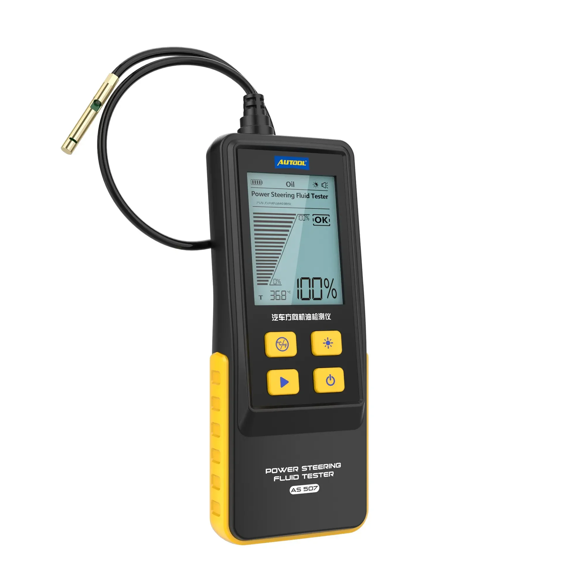 AUTOOL AS507 Power Steering Fluid Temperature Tester  Diagnostic Tools  With 6V High-Precision Detection Probe