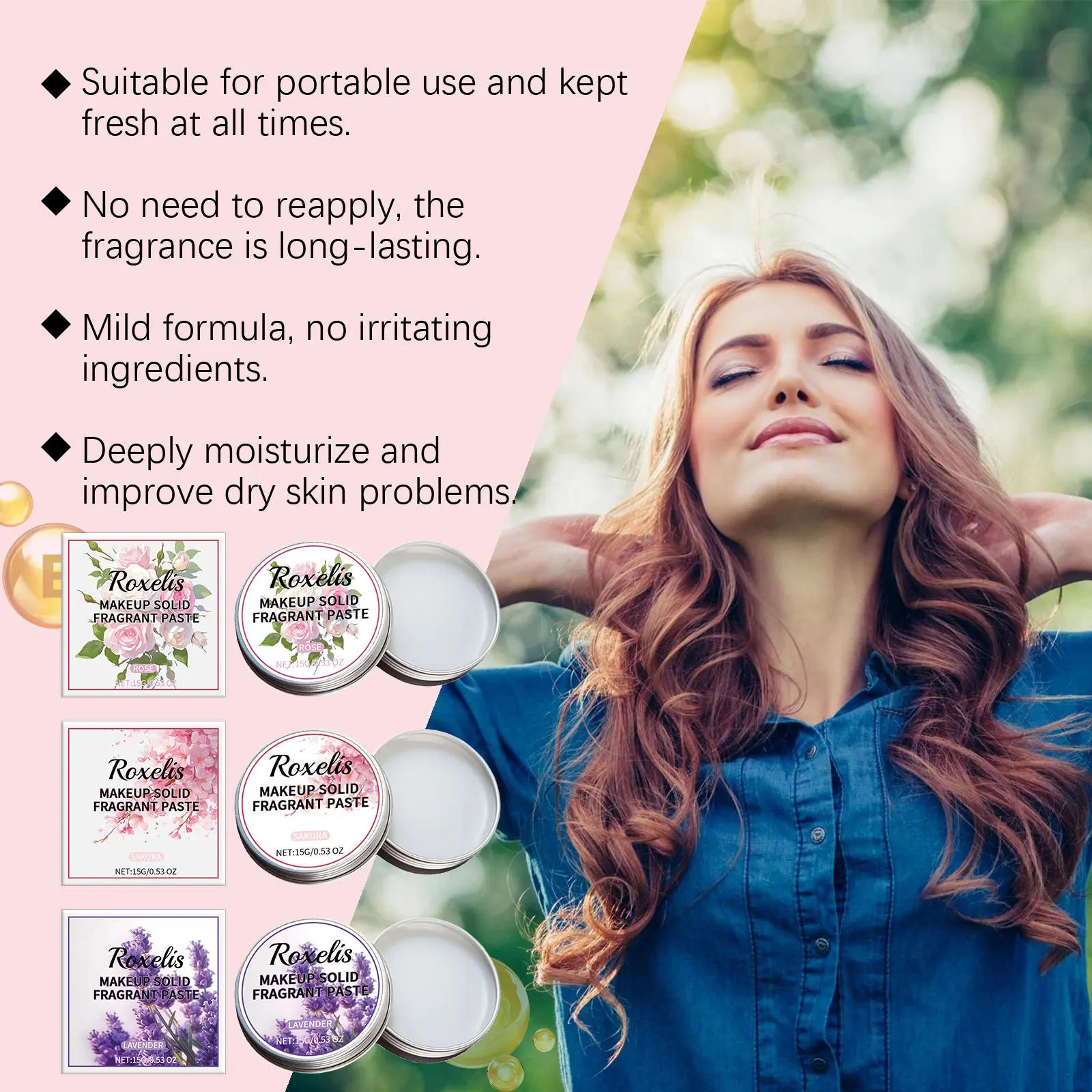 Roxelis Perfumy w Sztyfcie dla Kobiet, Elegancki, Przenośny, Wielokrotne Zapachy, Długotrwały Zapach dla Kobiet