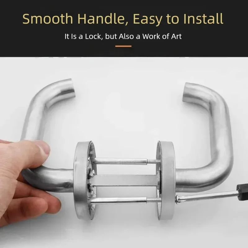 Stainless Steel Fire Lock Escape Door Corridor Door Universal Door Lock Complete Set Of Convenient Installation Universal Lock