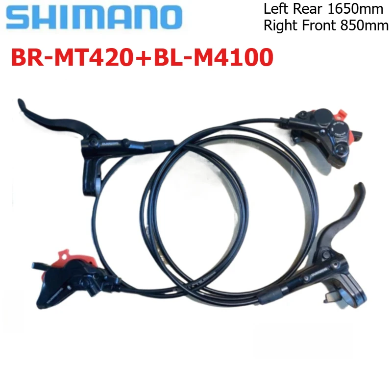 

SHIMANO MT420 4-поршневой гидравлический дисковый тормоз M4100 тормозной рычаг левый задний 1650 мм правый передний 850 мм для горных велосипедов