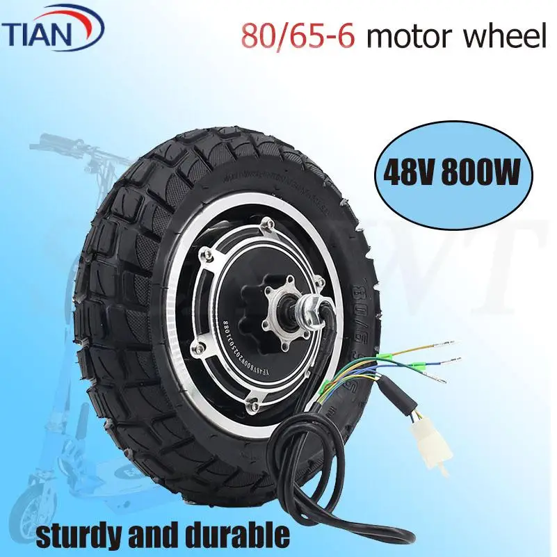 

10Inch Electric Scooter Motor 48V 800W With 80/65-6 Tubeless Tire For Kugoo M4 M4PRO Electric Scooter Upgrade Replace Parts