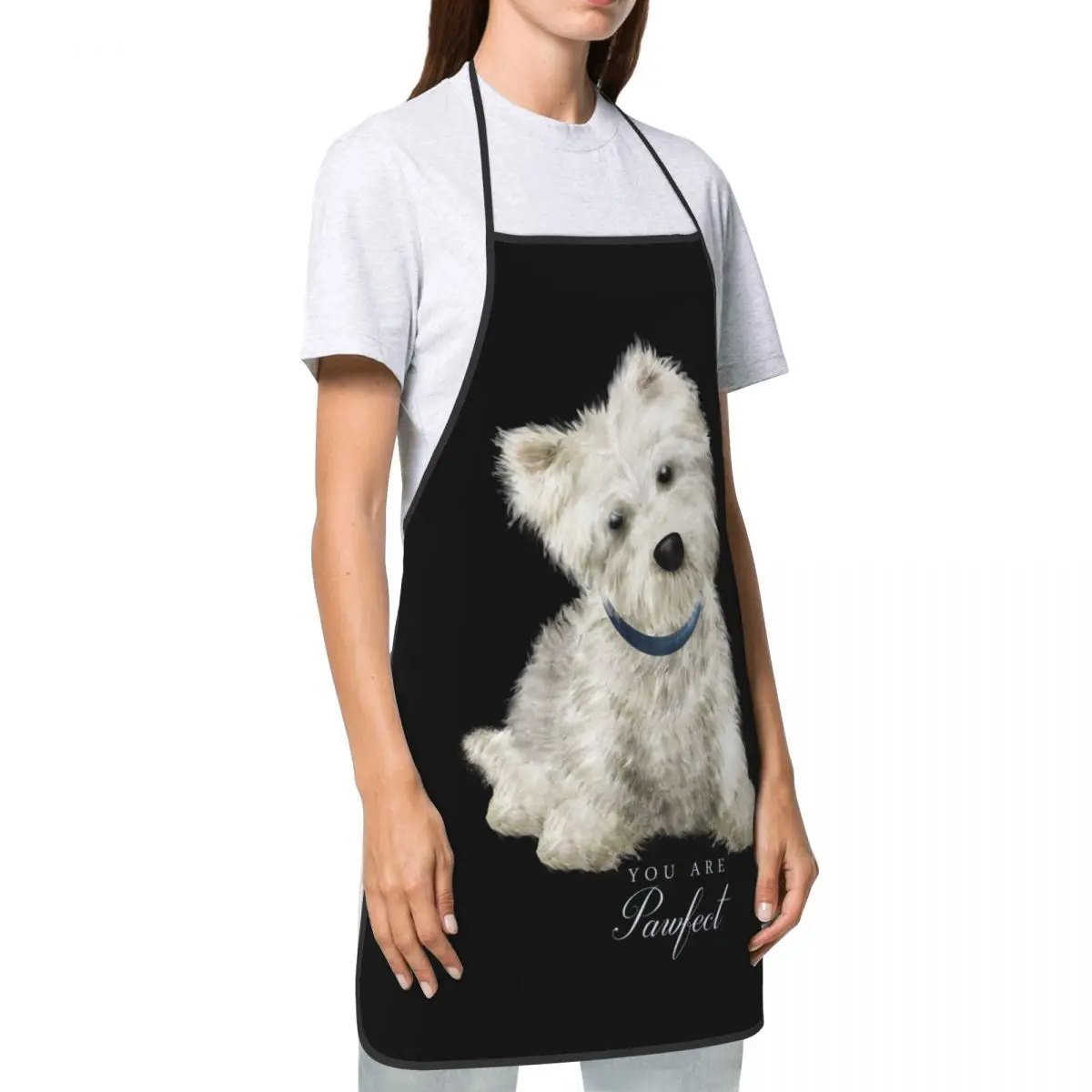 Custom Sweet West Highland White Terrier grembiule per cani per donna uomo bavaglino Unisex Westie Puppy Cooking Tablier Cuisine Chef giardinaggio