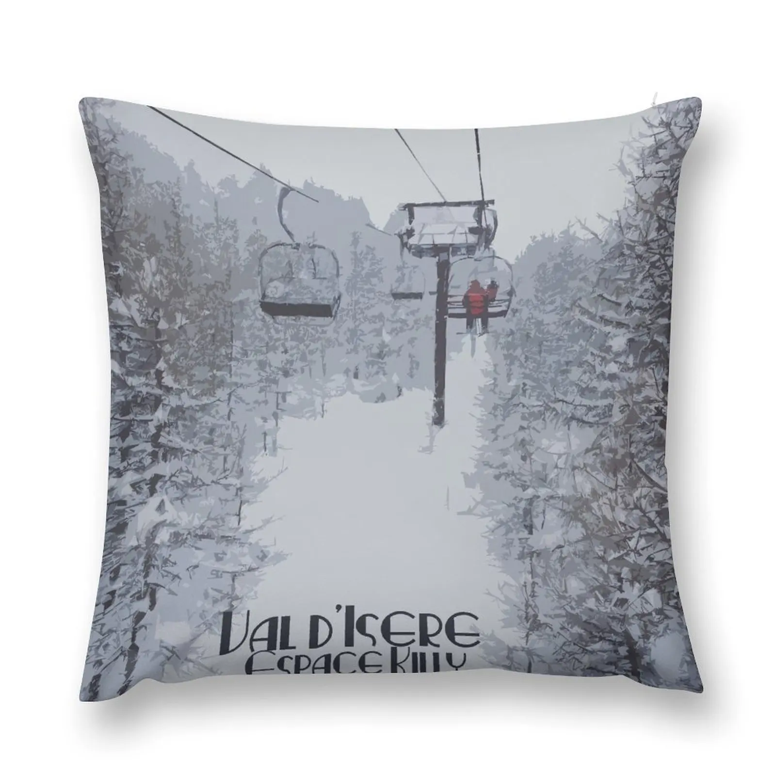 

Val d'Isere Chairlift Throw Pillow christmas decorations for home 2025 Sofa Covers Pillows Aesthetic anime girl pillow