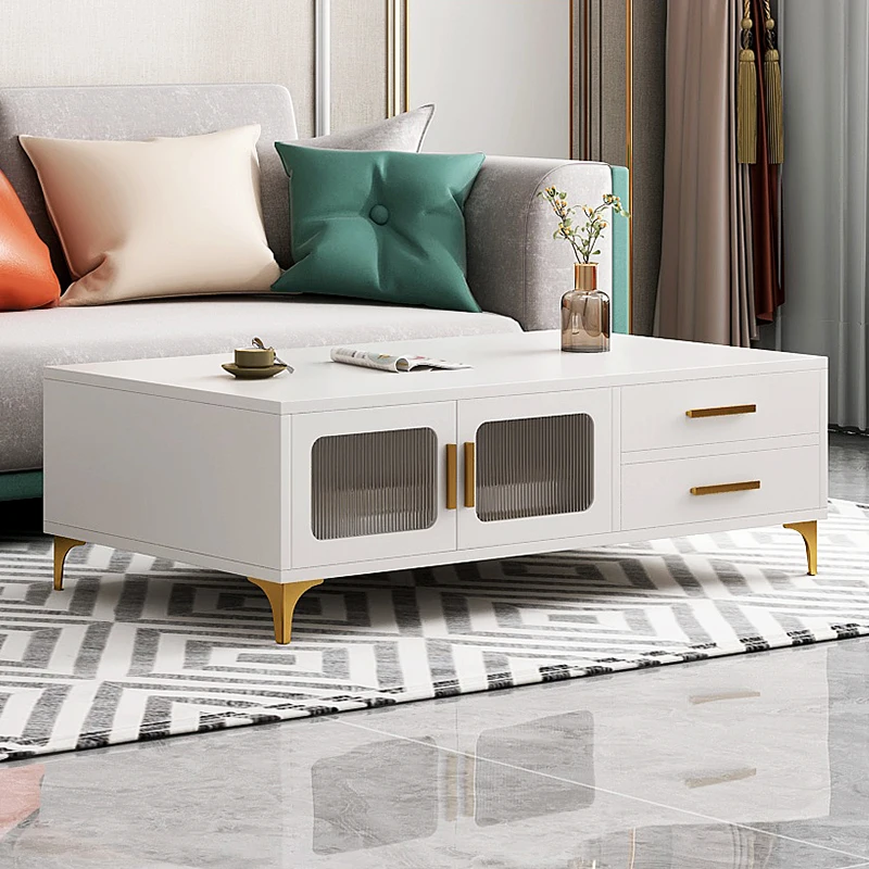 

Design Storage Coffee Table Drawers Rectangle Aesthetic Coffee Table Minimalist Living Room Muebles Para El Hogar Furniture