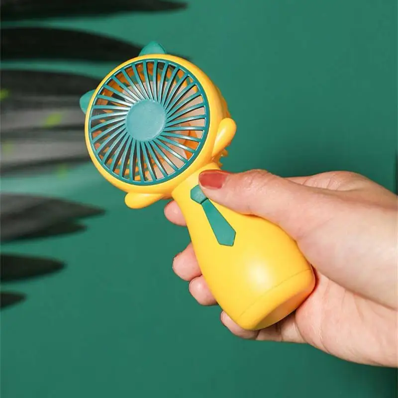 1/2PCS Portable High Quality Mini Fan Small Pocket Fan Summer Hand-held Fan For Student Desktop Cartoon Fan Handheld