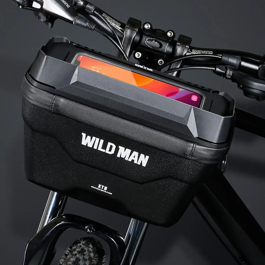 Hard Shell Press Resistant Quick Release Water Resistant Handlebar Phone Bag Bike Handlebar Bag for Bike