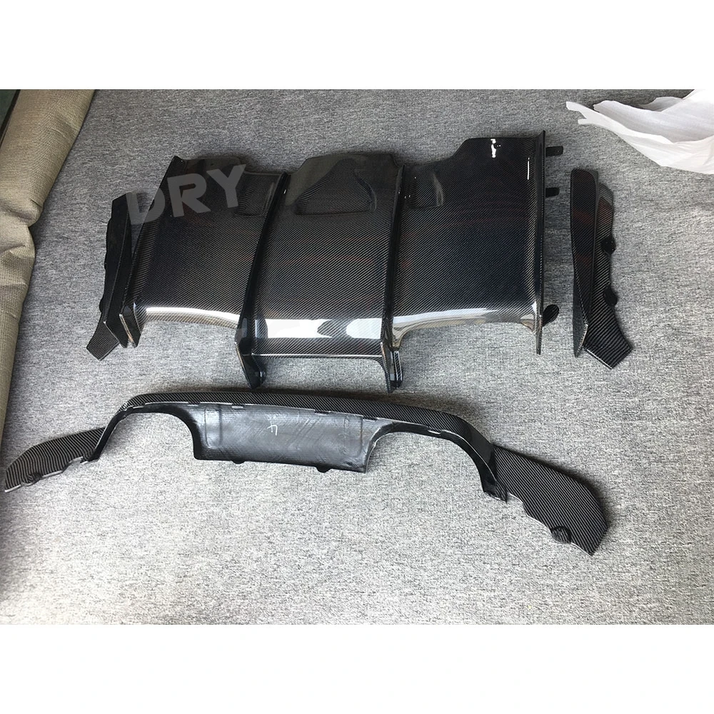 ألياف الكربون الجافة سيارة المصد الخلفي الشفاه الناشر الخائن الجسم أطقم لسيارات BMW F80 M3 F82 F83 M4 2014-2018 اكسسوارات السيارات التصميم #3
