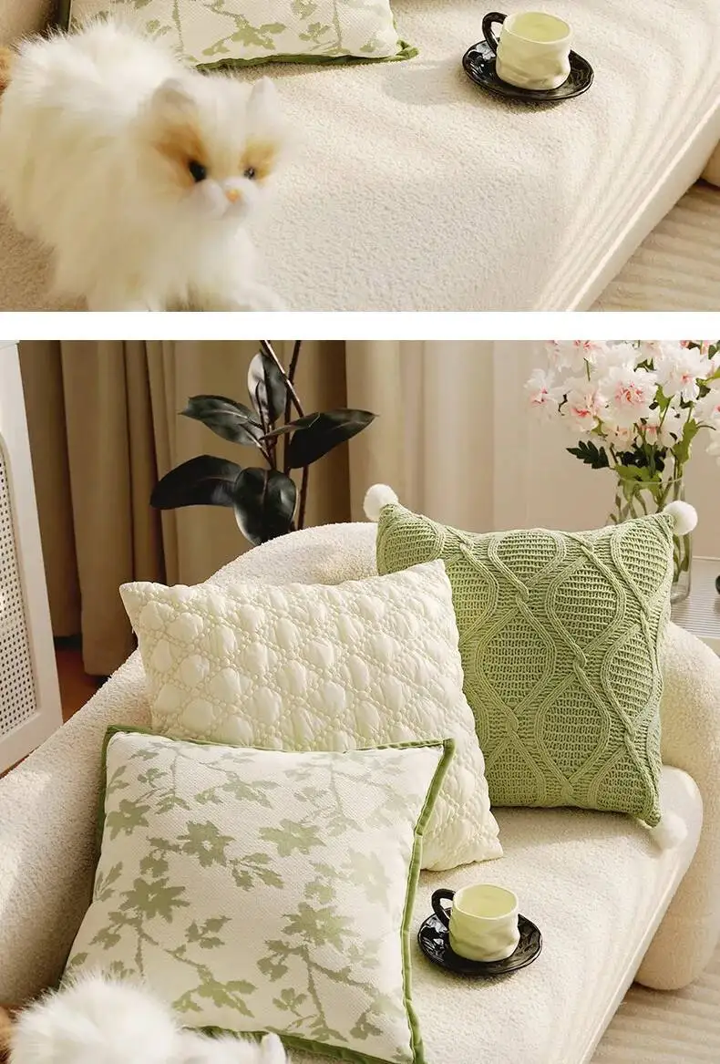 Vielseitige Pflanzenblatt-Boho-Kissenbezüge aus Chenille, weiche, luxuriöse, dekorative Kissenhüllen für Sofa, Bett, Wohnzimmer, Heimdekoration – Detail 7