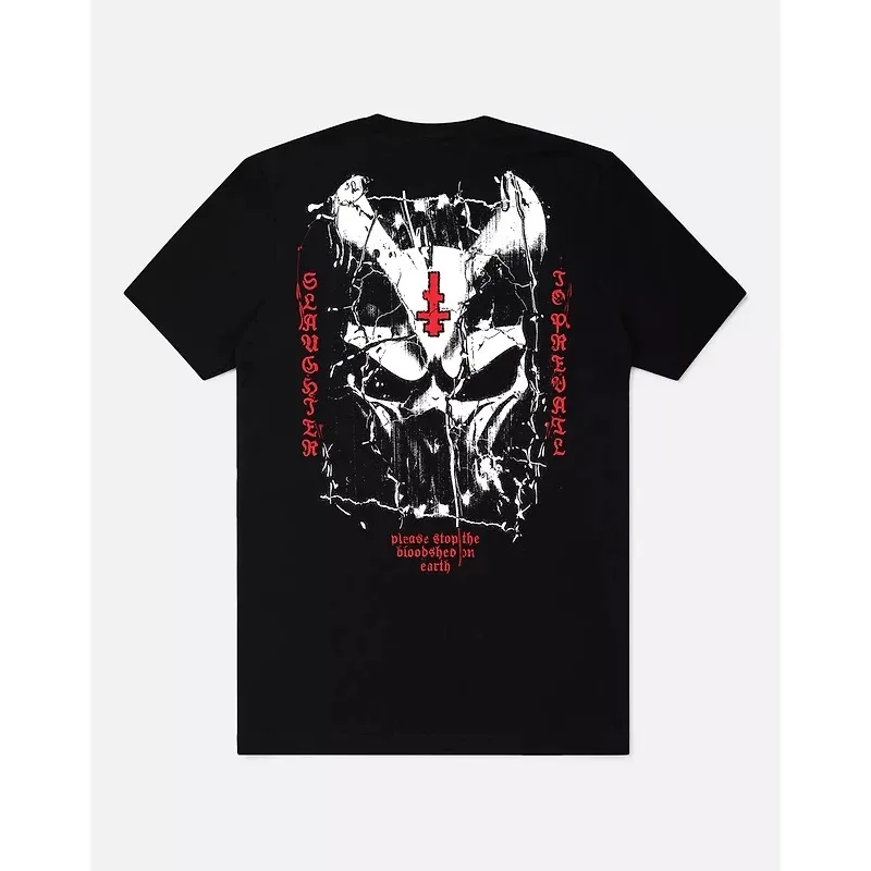 Heavy Metal Band Print Tee Spencer's Slaughter To Prevail Devil Bloodshed T Shirt Oversized Women Men Tops Female Male Clothes