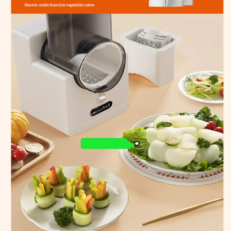 Kitchen vegetable slicer, multifunctional wireless charging electric vegetable slicer, fully automatic potato slicing and shredd