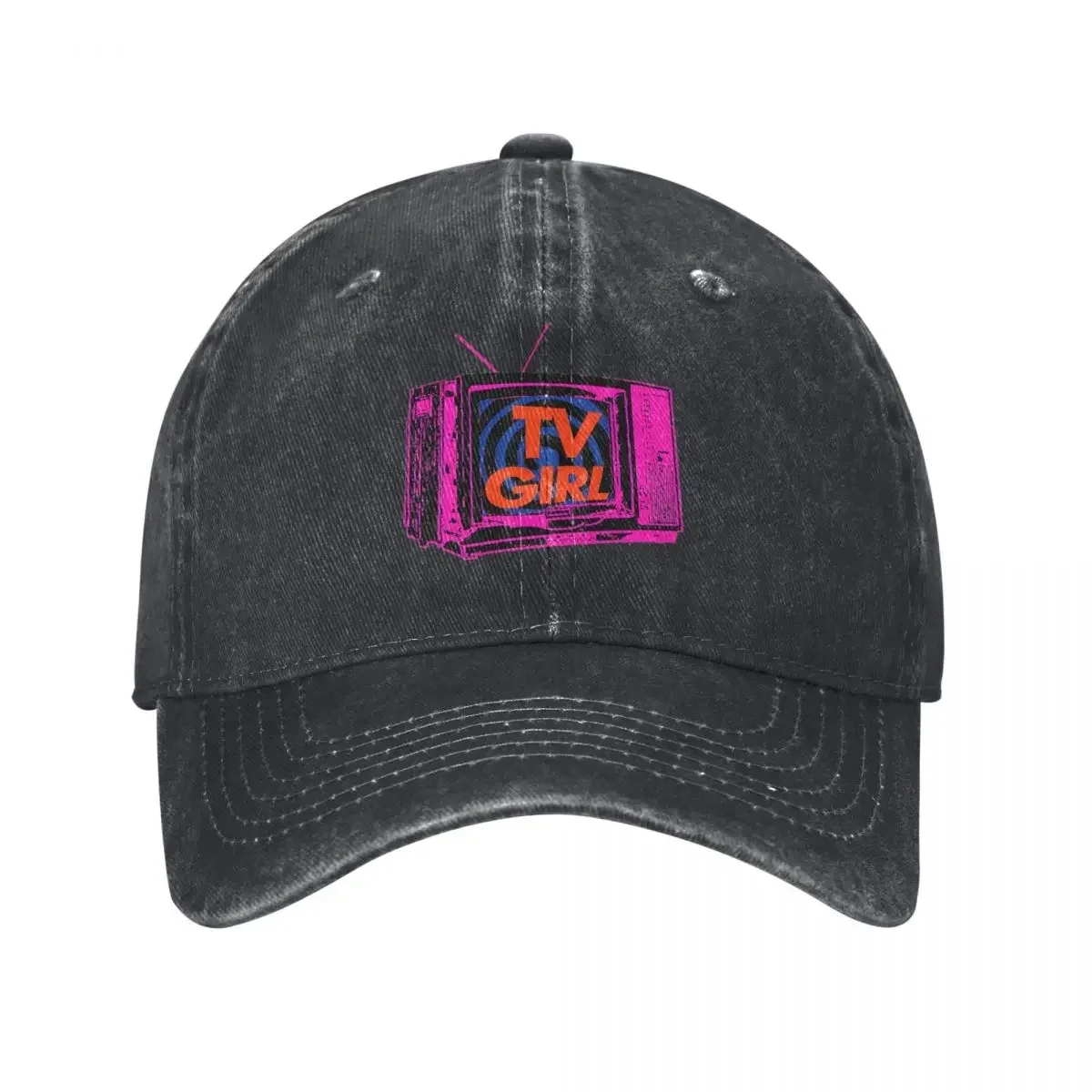 2026 Fashion TV Girl Neon Baseball Caps Unisex Style Distressed Denim Sun Cap Hip Hop Music Outdoor Activities Adjustable Caps H