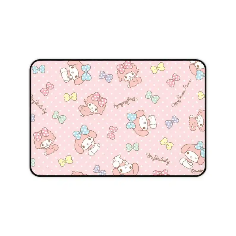 My Melody Mouse Pad | My Melody Pink Bow Polka Dot | Sanrio Desk Mat Gaming Setup | Cute Kawaii RGB Aesthetic