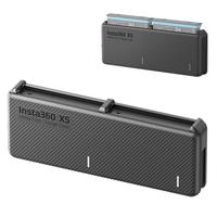 For Insta360 X5 Battery Charger Portable Charging Case Storage Box Charging Hub Dual Charger Slots Compact Camera Accessories