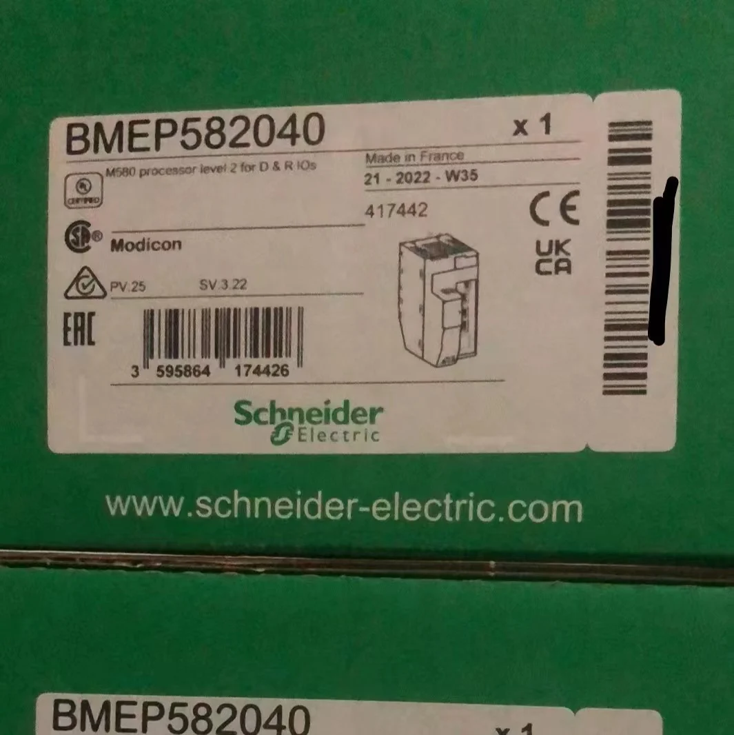 Schneider Electric BMEP582040 Standalone processor, Modicon M580, 8MB, 61 Ethernet devices, 8 remote IO racks of X80