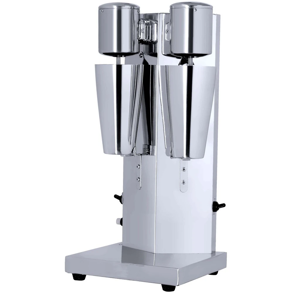 Electric Milk Shaker Machine High Speed Single/Double Milkshake Mixer Silver &High Quality Stainless Steel Commercial Grade