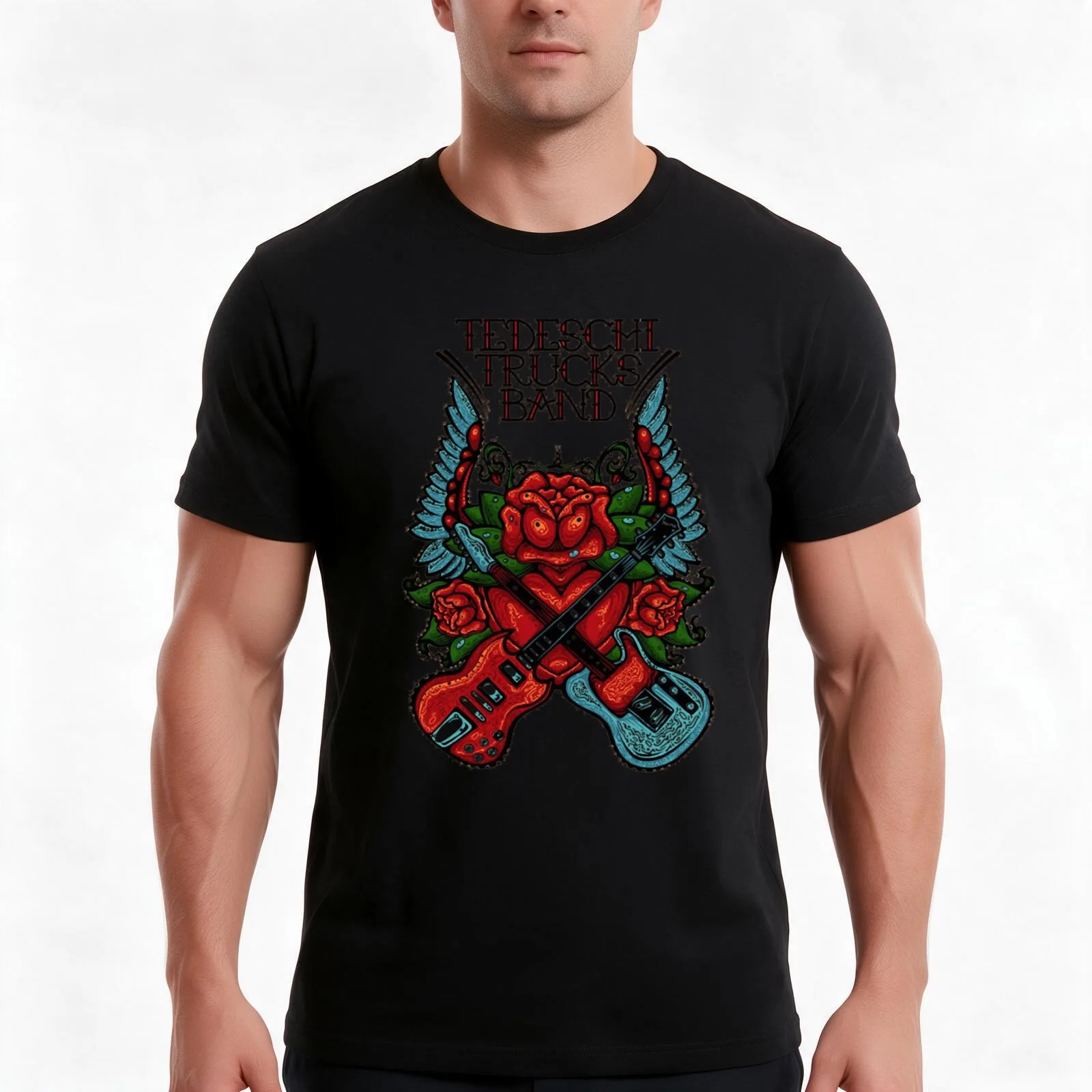 Tedeschi T-Shirt, Summer Casual Cotton Tee, Oversized Streetwear Tops, Vintage Graphic Print, Loose Fit Short Sleeve