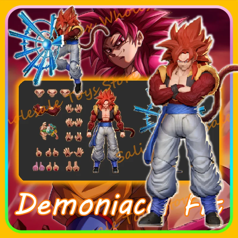 

New Demoniacal Fit Gogeta SSJ4 Dragon Ball Action Figure 3.0 Figures Super Saiyan 4 Gogeta Figurine SHF Collectible Toy