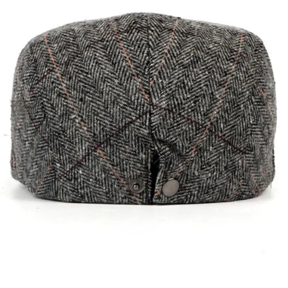 Gatsby Cap Newsboy Cap Woolen Cloth Elderly Cotton British Classic Men Hat Cap Dad Visor Beret