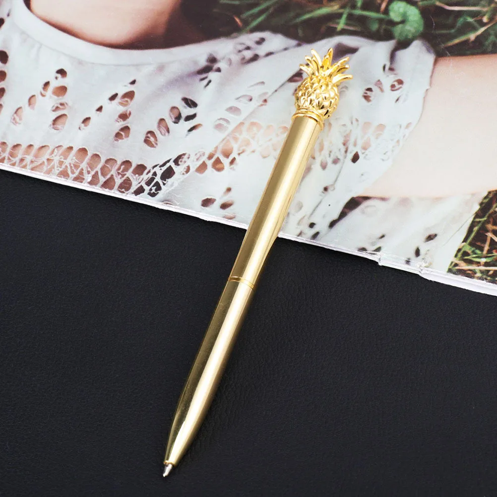 

2Pcs Electroplated Gold Ballpoint Pens Elegant Metal Business Signature Pen Office Writing Stationery Creative Practical