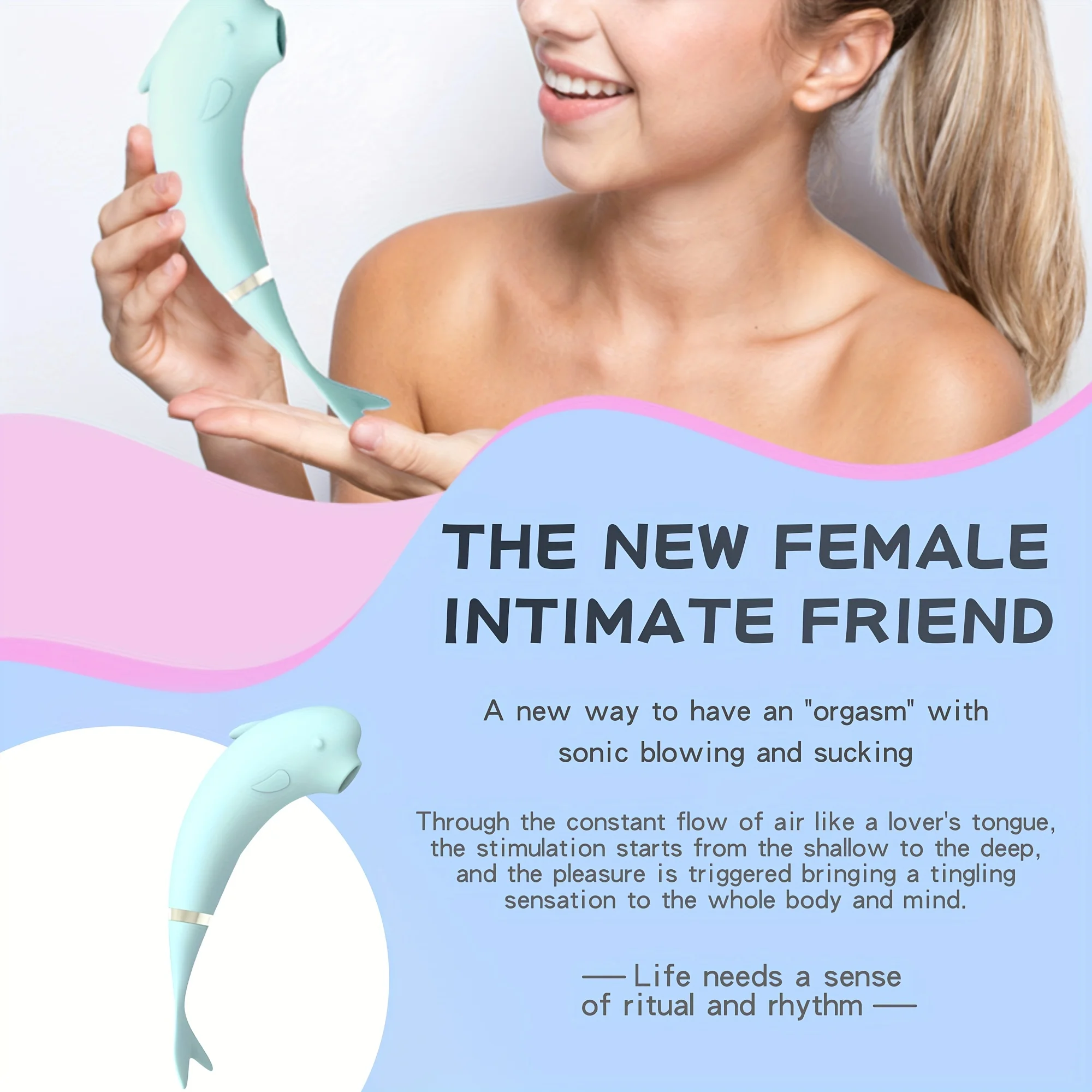 Little Dolphin Sucking Vibrators Clitoris Sucking Stimulator Vagina Oral Nipple Stimulation Massager For Women Adult Sex Toy