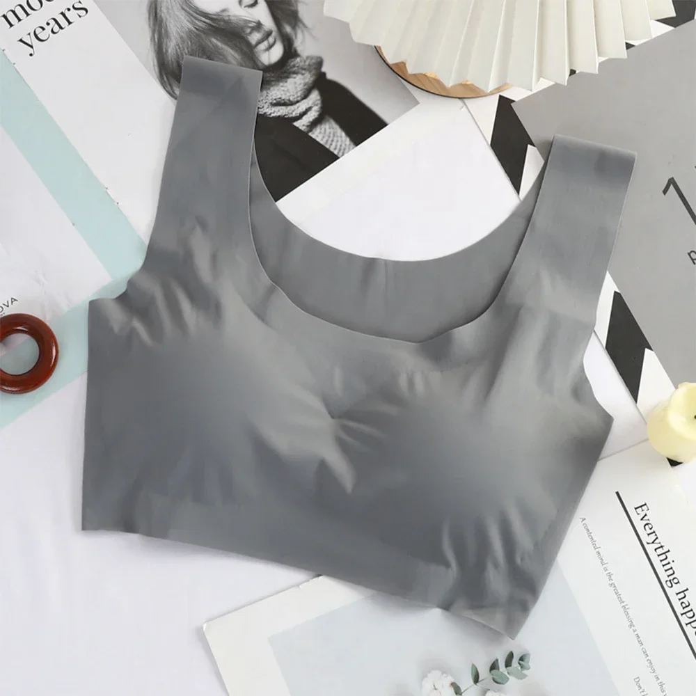 Women Seamless Wireless Push Up Sports Bra Bralette Brassiere Yoga Vest Crop Top